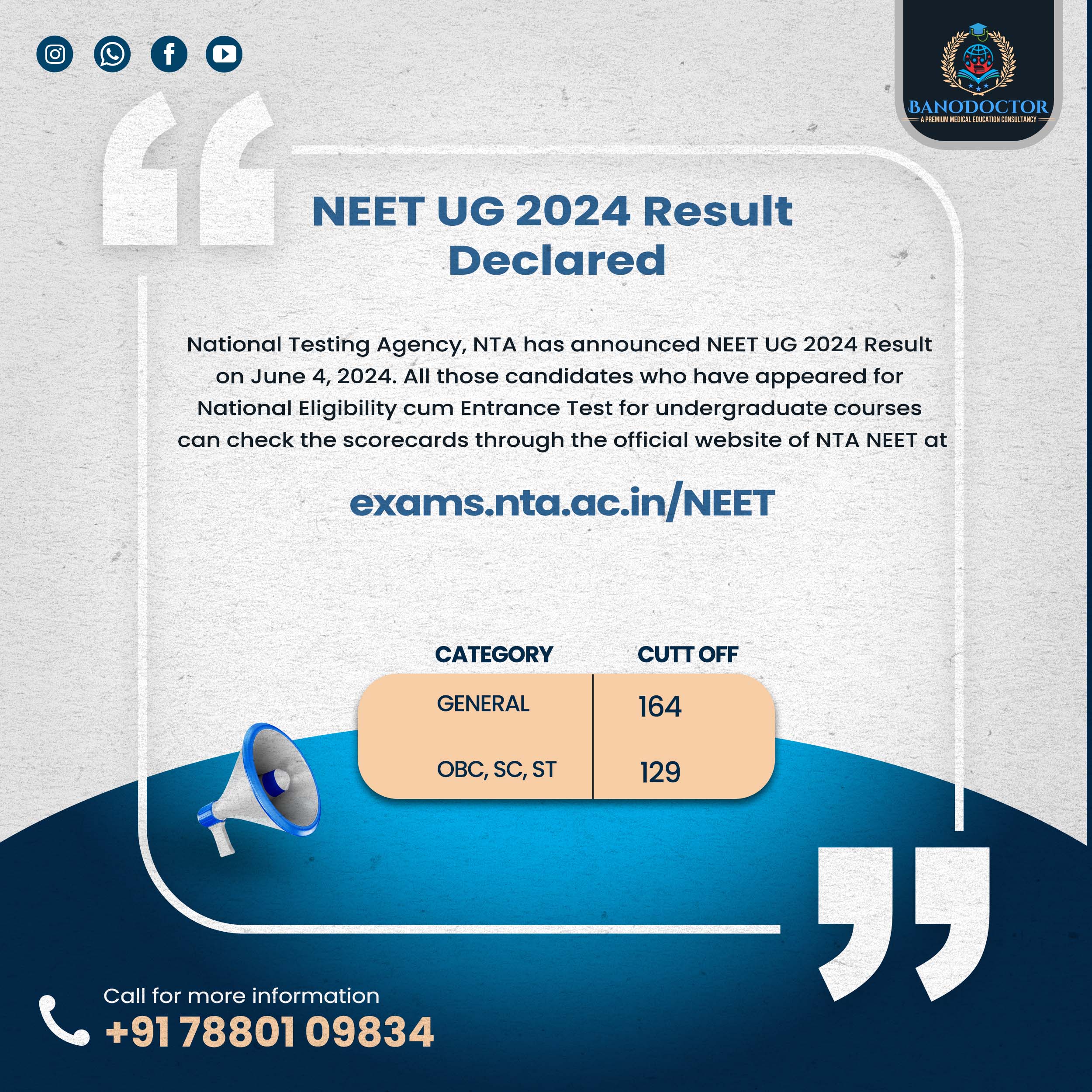 NEET UG 2024 Result declared at neet.ntaonline.in - Download Your Scored Card